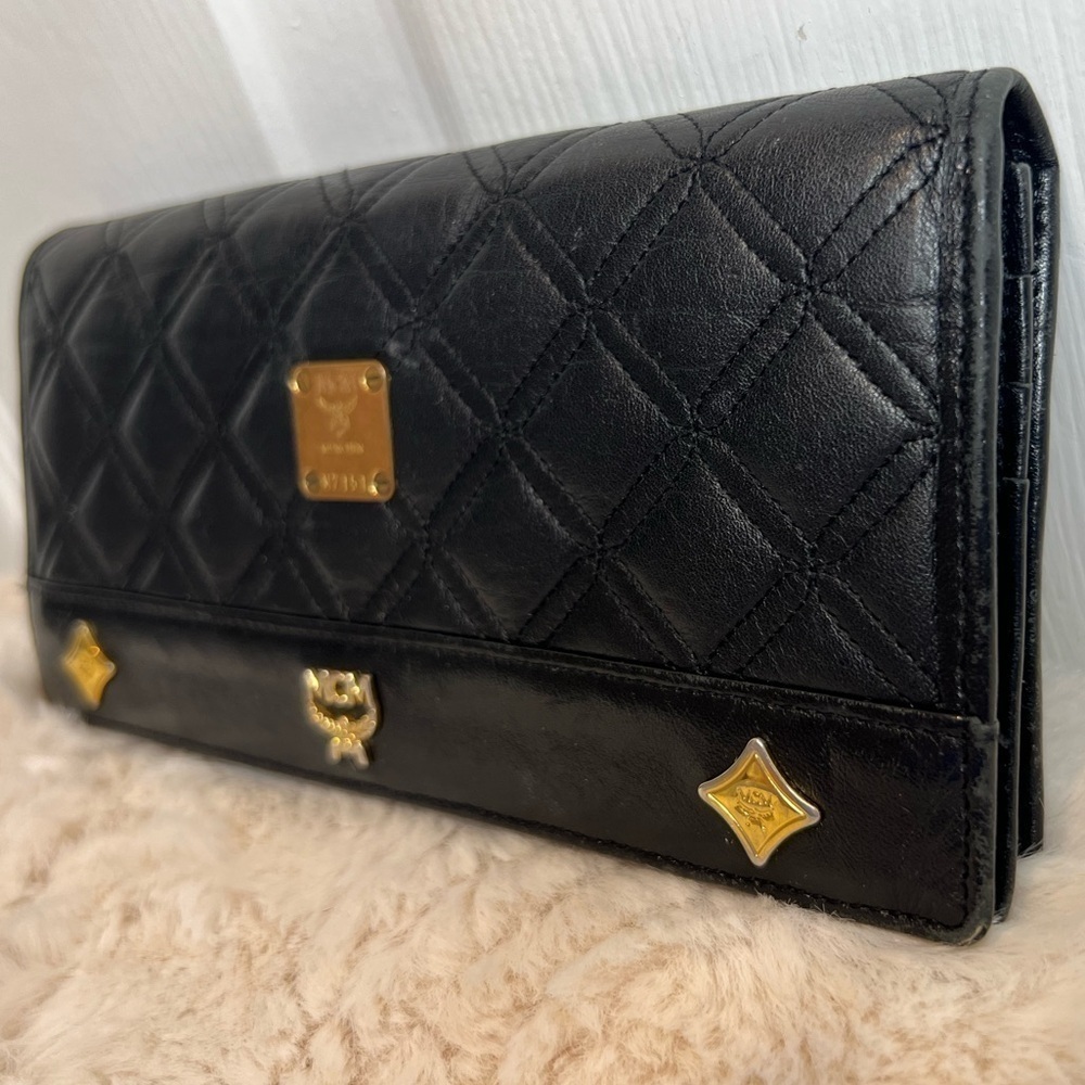 MCM QUILTED EMBELLISHED LONG WALLET 🌷HOST PICK🌷
